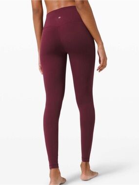 Lululemon Align 28” High-Rise Leggings Red Merlot Size 0 NWOT
